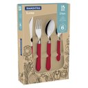 Ver imagem 2 de Faqueiro Inox 24pc Leme Vermelho Tramontina 23198/746