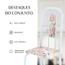 Ver imagem 7 de Conjunto de Mesa com 4 Cadeiras Lívia Branco/Bege