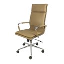 Ver imagem 4 de Kit 4 Cadeiras Escritorio Presidente Design Italiano com Relax Corino 3304 Marrom/Caramelo