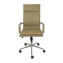 Ver imagem 3 de Kit 4 Cadeiras Escritorio Presidente Design Italiano com Relax Corino 3304 Marrom/Caramelo