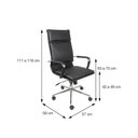 Ver imagem 5 de Kit 4 Cadeiras Escritorio Presidente Design Italiano com Relax Corino 3304 Marrom/Caramelo