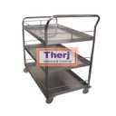 Ver imagem 1 de Carrinho Auxiliar em aço inox AISI 304 com 3 Planos Therj CC3P A - 40cm x 40cm x 90cm
