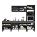 Ver imagem 5 de Armário de Cozinha Modulada Completa 251,5cm 4 Peças Milano Multimóveis MP2375 Grafite