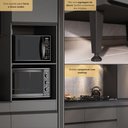 Ver imagem 6 de Armário de Cozinha Modulada Completa 251,5cm 4 Peças Milano Multimóveis MP2375 Grafite