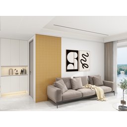 Painel Ripado Interno em Wpc 2,90m X 12cm Cor Amadeirado - 2