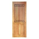 Ver imagem 2 de Folha de Porta Madeira Maciça Meia Grade Renda 90x210x3,5cm Cedro Rosa