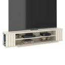 Ver imagem 2 de Rack Ripado Suspenso Luxo para TV até 60 Polegadas com Nichos e Portas 135 cm