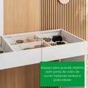 Ver imagem 3 de Mesa Escrivaninha Office Penteadeira Play Moderna Espelho Branco Fosco com Cinamomo
