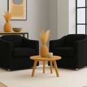 Ver imagem 1 de Kit 2 Poltrona Decorativa para Sala, Escritorio, Recepção Tila Suede Preto