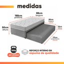 Ver imagem 4 de Bicama Box Solteiro com Auxiliar e Colchão Double Face 100% D33 Eden 88x188x50cm Herval