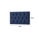 Ver mais imagens de Cabeceira Painel Estofada Paris Suede Azul Solteiro 90cm para Cama Box