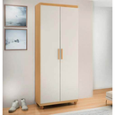 Ver imagem 2 de Armário Multiuso Slim 2 Portas com Prateleiras Cinamomo Off White Formimóveis