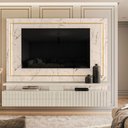 Ver imagem 3 de Painel Home Suspenso para Tv até 75 Polegadas Gaia Madetec:calacata / Off White