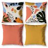 Kit 4 Almofadas Cheias 40cm X 40cm Decorativas Estampadas Digital Sala Sofá Quarto Tropical - 2
