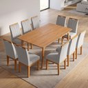 Ver imagem 3 de Conjunto Mesa 160x90 com 10 Cadeiras Blend Sala de Jantar Ampla Moderna Premium Sofisticada - Cinza