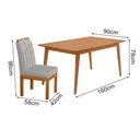 Ver imagem 2 de Conjunto Mesa 160x90 com 10 Cadeiras Blend Sala de Jantar Ampla Moderna Premium Sofisticada - Cinza