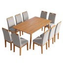 Ver imagem 1 de Conjunto Mesa 160x90 com 10 Cadeiras Blend Sala de Jantar Ampla Moderna Premium Sofisticada - Cinza