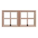 Ver imagem 1 de Janela Vitro de Madeira Max Ar Duplo Eucalipto 0,60 (a) X 1,20 (l) Quadriculado