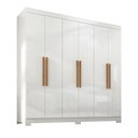 Ver imagem 2 de Guarda Roupa 6 Portas com Pés Paris Espresso Móveis Branco