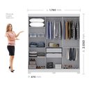 Ver imagem 3 de Guarda Roupa 6 Portas com Pés Paris Espresso Móveis Branco