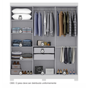 Ver imagem 4 de Guarda Roupa 6 Portas com Pés Paris Espresso Móveis Branco