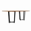Ver imagem 2 de Mesa de Reunião Orgânica MDF-MDP 270cm Nogal com Preto F5 Office