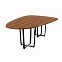 Ver imagem 4 de Mesa de Reunião Orgânica MDF-MDP 270cm Nogal com Preto F5 Office