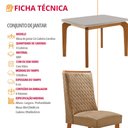 Ver imagem 7 de Mesa de Jantar Liz 120 cm Tampo MDF Vidro Canto Copo com 4 Cadeiras Carolina