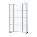 Ver imagem 1 de Armário Roupeiro de Aço para Vestiário 16 Portas Locker Branco com Chave