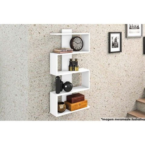 Prateleira Quarto Solteiro Am 3087 Branco - Movelbento