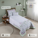 Ver imagem 1 de Kit Edredom Girl Solteiro Infantil 300 Fios Estampa Jardins 4 Pçs