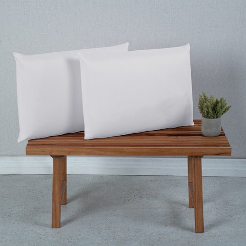 Fronha para Travesseiro 2 Peças Premium Micro Percal 400 Fios Lisa Branco