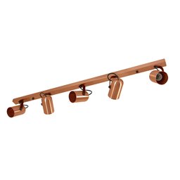 Luminária Teto Trilho 5 Spots Direcionáveis Cobre 1275 - 1