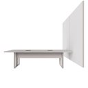 Ver imagem 2 de Mesa de Reunião com Painel de TV 270cm 2 Caixas de Tomadas Cinza F5 Office