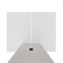 Ver imagem 3 de Mesa de Reunião com Painel de TV 270cm 2 Caixas de Tomadas Cinza F5 Office