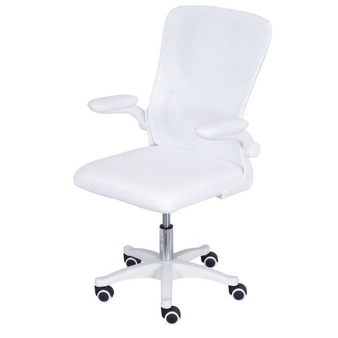 Cadeira Escritório Giratória Nr-17 Diretor Bogotá Or Design Tela Mesh Branca Base Rodízio Nylon