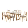 Conjunto Sala de Jantar Mesa com Vidro e 6 Cadeiras Madeira Maciça Tauari Ônix  - 10