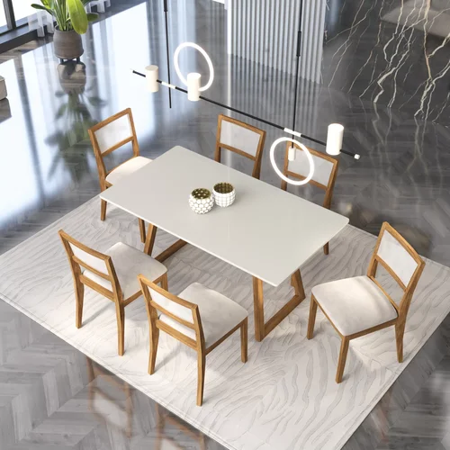 Conjunto Mesa de Jantar Redonda 1,50m com 6 Cadeiras – ONIX