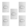 Kit 5 Conjunto 4x2 1 Interruptor Simples Soprano Atria Cj 1 Int Simp 10ax 250v~ 4x2 Br Atr - 1