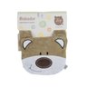 Babador Bebê Carinha Urso Zip Marrom Claro - 2