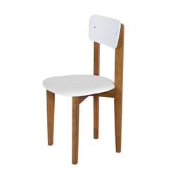 Conjunto Mesa de Jantar Base Madeira Maciça com 4 Cadeiras Elisa Ideal para Apartamenteo 80 X 80 Bra - 3