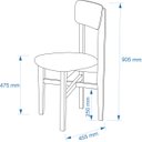 Ver imagem 7 de Conjunto Mesa de Jantar Base Madeira Maciça com 4 Cadeiras Elisa Ideal para Apartamenteo 80 X 80 Bra