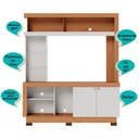 Ver imagem 4 de Estante Home Theater para Tv até 50" 2 Portas Valença Freijó Off White