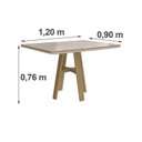 Ver imagem 2 de Mesa para Sala de Jantar Ágata 120x90cm 