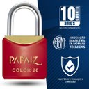 Ver imagem 4 de Cadeado Pequeno 20mm Haste Curta Latão Maciço Vermelho com Chave | Papaiz | Kit 10 Un