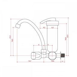 Torneira Cozinha Purificador de água parede c/ Filtro Civitt - 4