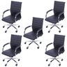 Kit 5 Cadeiras Escritório Diretor com Rodízio Esteirinha Florença 3322 - 1