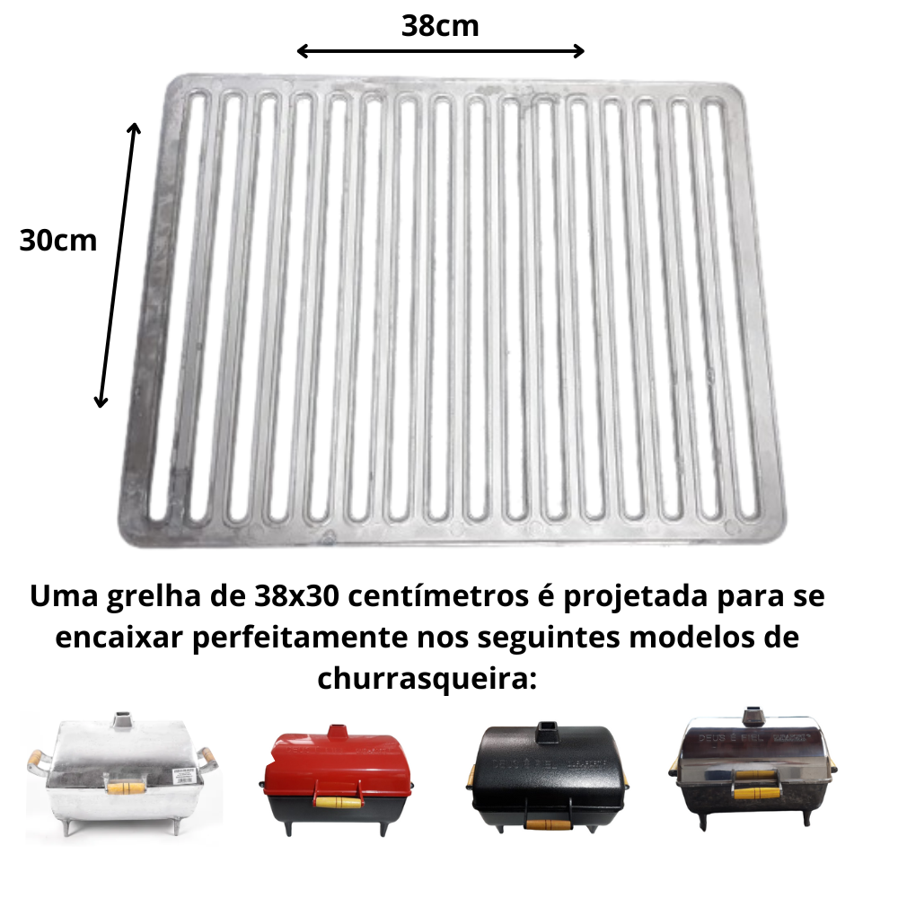 Grelha Churrasqueira 38x30 Grelha Churrasco - 2