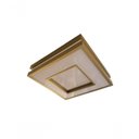 Ver imagem 1 de Plafon Moderno Modular 50cm Dourado Sala Mesa Quarto Cozinha