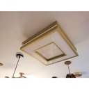 Ver imagem 3 de Plafon Moderno Modular 50cm Dourado Sala Mesa Quarto Cozinha